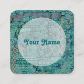 Abstraktes Ethno-Muster - Folklore Artikel 2 Quadratische Visitenkarte (Vorderseite)