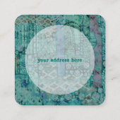 Abstraktes Ethno-Muster - Folklore Artikel 2 Quadratische Visitenkarte (Rückseite)