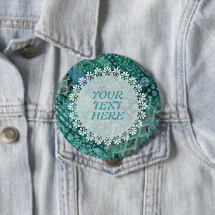 Abstraktes Ethno-Muster - Folklore-Kunst 2 Button