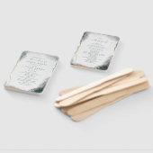 Abstraktes Eukalyptus-Grüne Hochzeitsprogramm Fächer (Non-assembled)