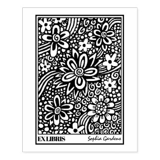 Abstraktes Ex Libris Gummi Briefmarke Gummistempel