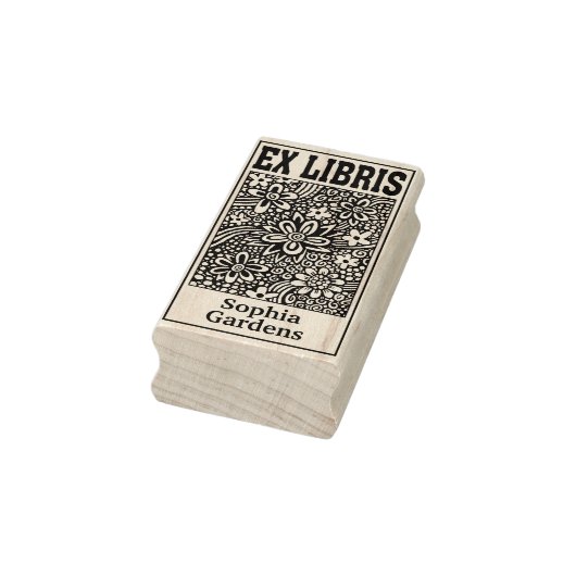 Abstraktes Ex Libris Gummistempel (Stempel)