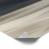 Abstraktes Exotisches fließendes Seidenberggold Bl Poster (Ecke)