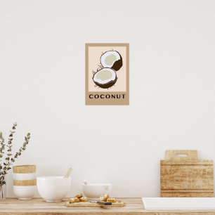 Abstraktes exotisches Frucht Boho  Poster