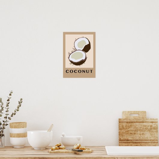 Abstraktes exotisches Frucht Boho Poster (Küche)
