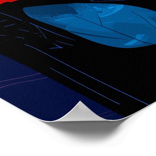 Abstraktes expressionistisches Herz - pulsierende  Poster (Ecke)