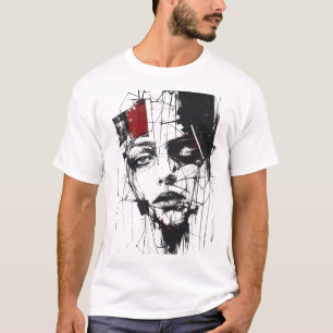 Abstraktes expressionistisches Porträt-Grafik-T-Sh T-Shirt