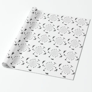 Abstraktes Fahrrad Geschenkpapier