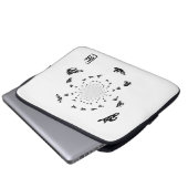 Abstraktes Fahrrad-Rennen Mit Monogramm Laptopschutzhülle (Vorne Knopf)