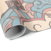 Abstraktes Faltpapier Pastell Geschenkpapier (Rolleneckpunkt)