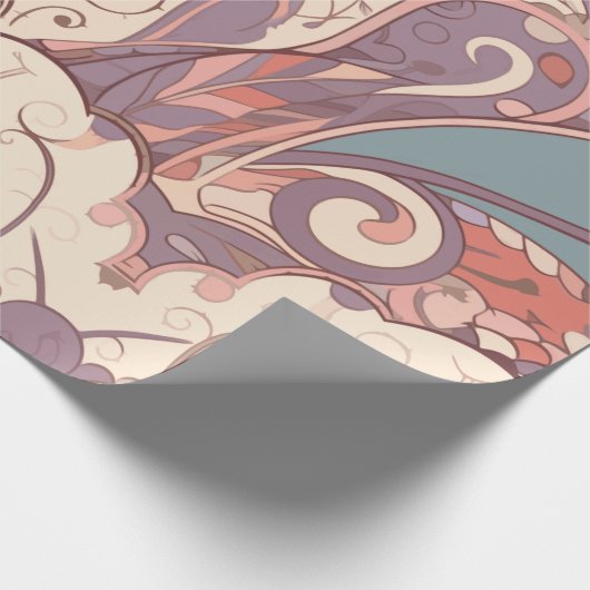 Abstraktes Faltpapier Pastell Geschenkpapier (Ecke)