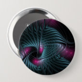 Abstraktes Fantasy-Fraktal Button (Vorne & Hinten)