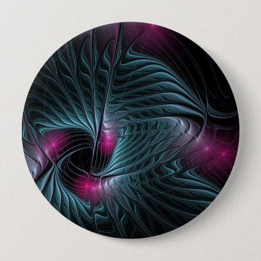 Abstraktes Fantasy-Fraktal Button (Vorderseite)