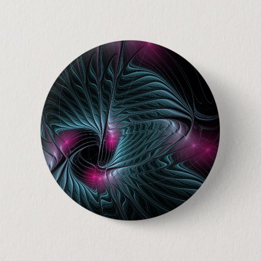 Abstraktes Fantasy-Fraktal Button (Vorderseite)