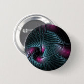 Abstraktes Fantasy-Fraktal Button (Vorne & Hinten)