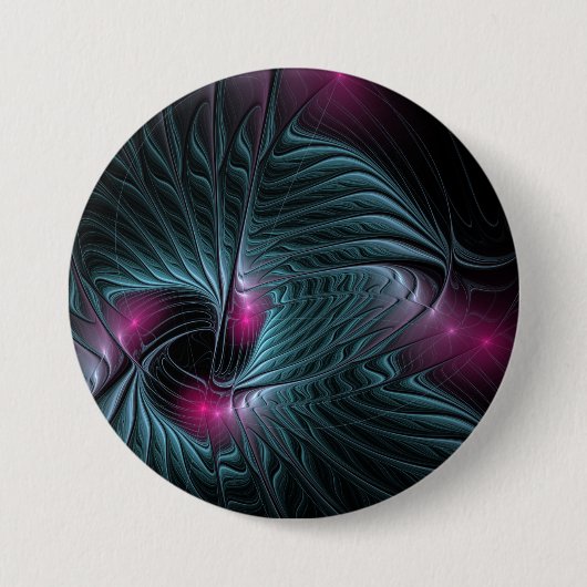 Abstraktes Fantasy-Fraktal Button (Vorderseite)