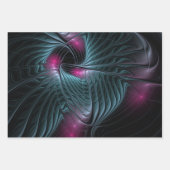 Abstraktes Fantasy-Fraktal Geschenkpapier Set (Vorderseite)