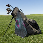 Abstraktes Fantasy-Fraktal Golfhandtuch (Gras)
