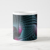 Abstraktes Fantasy-Fraktal Jumbo-Tasse (Vorderseite)