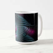 Abstraktes Fantasy-Fraktal Kaffeetasse (VorderseiteRechts)