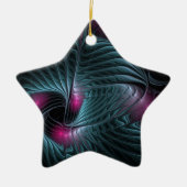 Abstraktes Fantasy-Fraktal Keramik Ornament (Vorne)