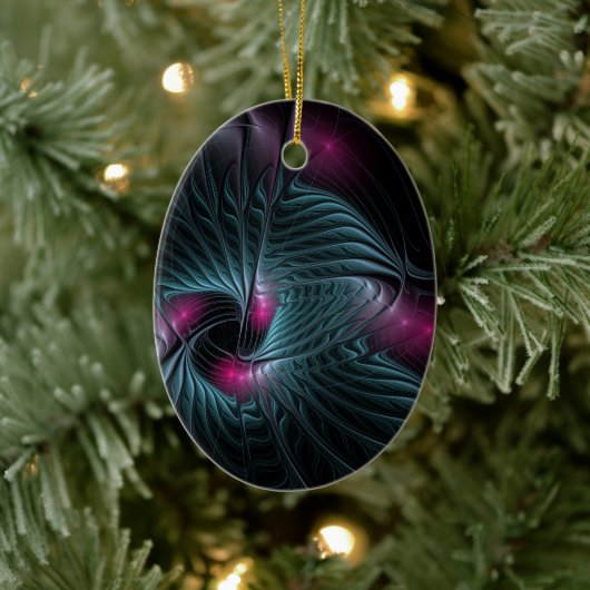 Abstraktes Fantasy-Fraktal Keramik Ornament (Baum)
