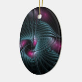 Abstraktes Fantasy-Fraktal Keramik Ornament (Links)