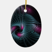 Abstraktes Fantasy-Fraktal Keramik Ornament (Vorne)