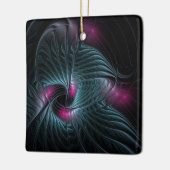 Abstraktes Fantasy-Fraktal  Keramikornament (Links)