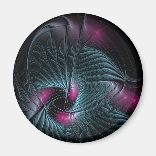 Abstraktes Fantasy-Fraktal Magnet (Vorne)