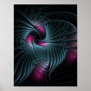 Abstraktes Fantasy-Fraktal Poster