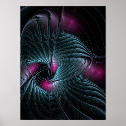 Abstraktes Fantasy-Fraktal Poster (Vorne)