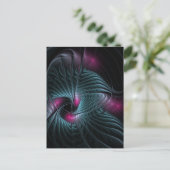 Abstraktes Fantasy-Fraktal Postkarte (Stehend Vorderseite)