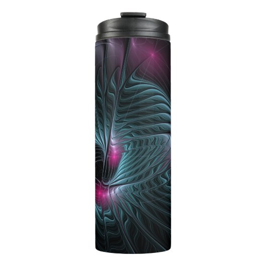 Abstraktes Fantasy-Fraktal Thermosbecher (Vorderseite)