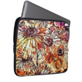 Abstraktes Farbauftrag-Sonnenblumenmuster Laptopschutzhülle (Vorne Rechts)