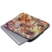 Abstraktes Farbauftrag-Sonnenblumenmuster Laptopschutzhülle (Vorne Knopf)