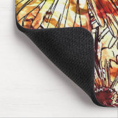 Abstraktes Farbauftrag-Sonnenblumenmuster Mousepad (Ecke)