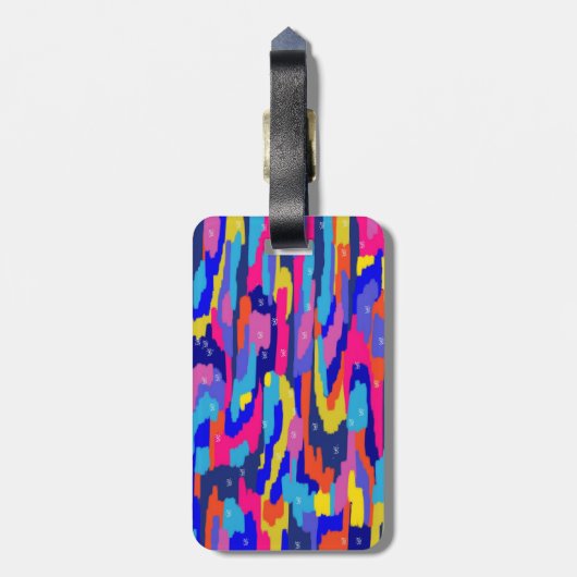 Abstraktes Farbbuch Gepäckanhänger (Rückseite vertikal)
