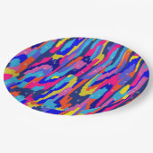 Abstraktes Farbbuch Pappteller (Schrägansicht)