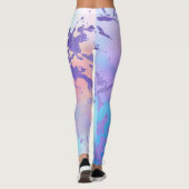 Abstraktes Farbdruckmuster für gemischte Farben Leggings (Rückseite)