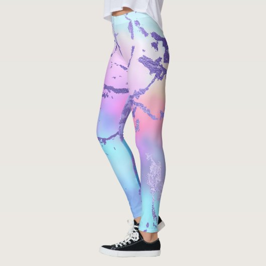 Abstraktes Farbdruckmuster für gemischte Farben Leggings (Links)