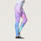 Abstraktes Farbdruckmuster für gemischte Farben Leggings (Rechts)