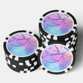 Abstraktes Farbdruckmuster für gemischte Farben Pokerchips (Stapel)
