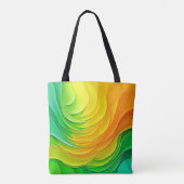 Abstraktes Farbenergie-Flow-Design Tasche (Rückseite)