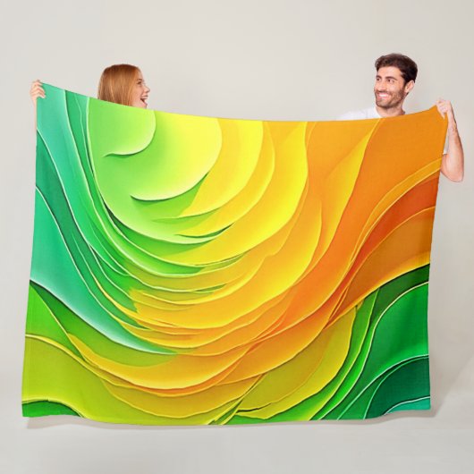 Abstraktes Farbenergie-Fluss-Design Fleecedecke (Beispiel)