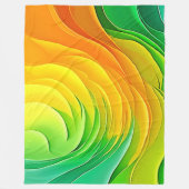 Abstraktes Farbenergie-Fluss-Design Fleecedecke (Vorderseite)