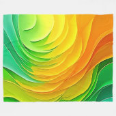 Abstraktes Farbenergie-Fluss-Design Fleecedecke (Vorderseite (Horizontal))