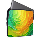 Abstraktes Farbenergie-Fluss-Design Laptopschutzhülle (Vorne Rechts)