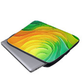 Abstraktes Farbenergie-Fluss-Design Laptopschutzhülle (Vorne Knopf)