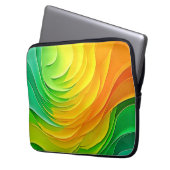 Abstraktes Farbenergie-Fluss-Design Laptopschutzhülle (Vorderseite Links)